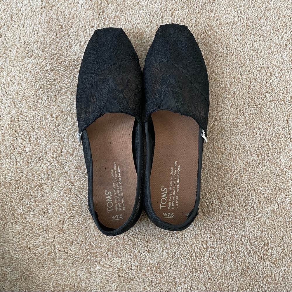 Toms Black Lace 7.5
